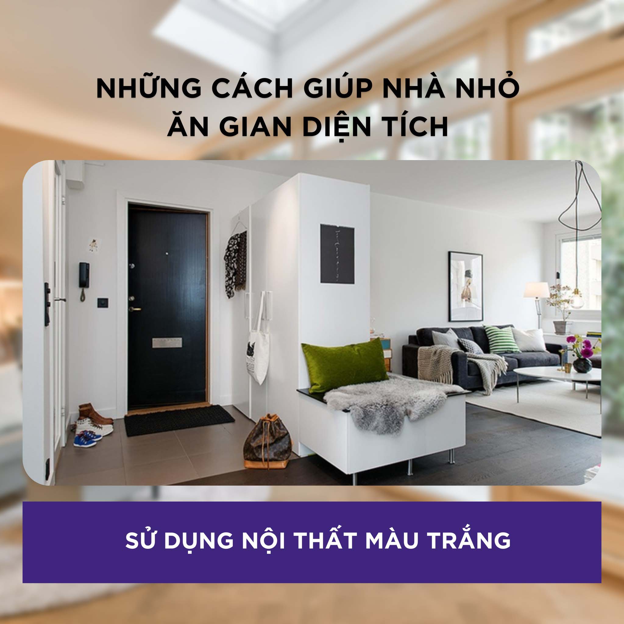 Sử dụng nội thất màu trắng