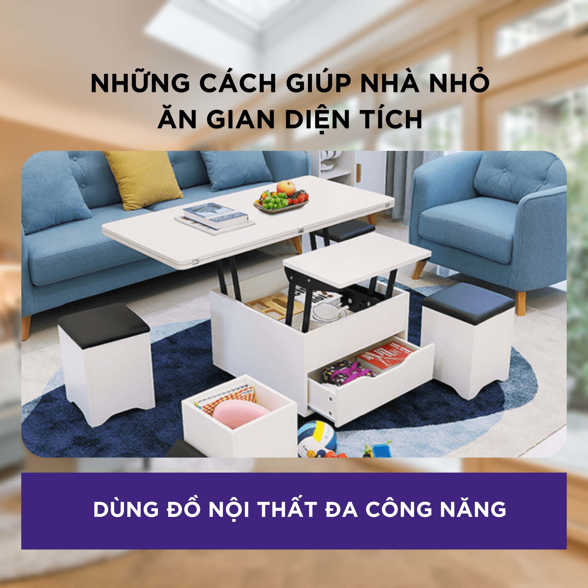 Dùng đồ nội thất đa công năng 