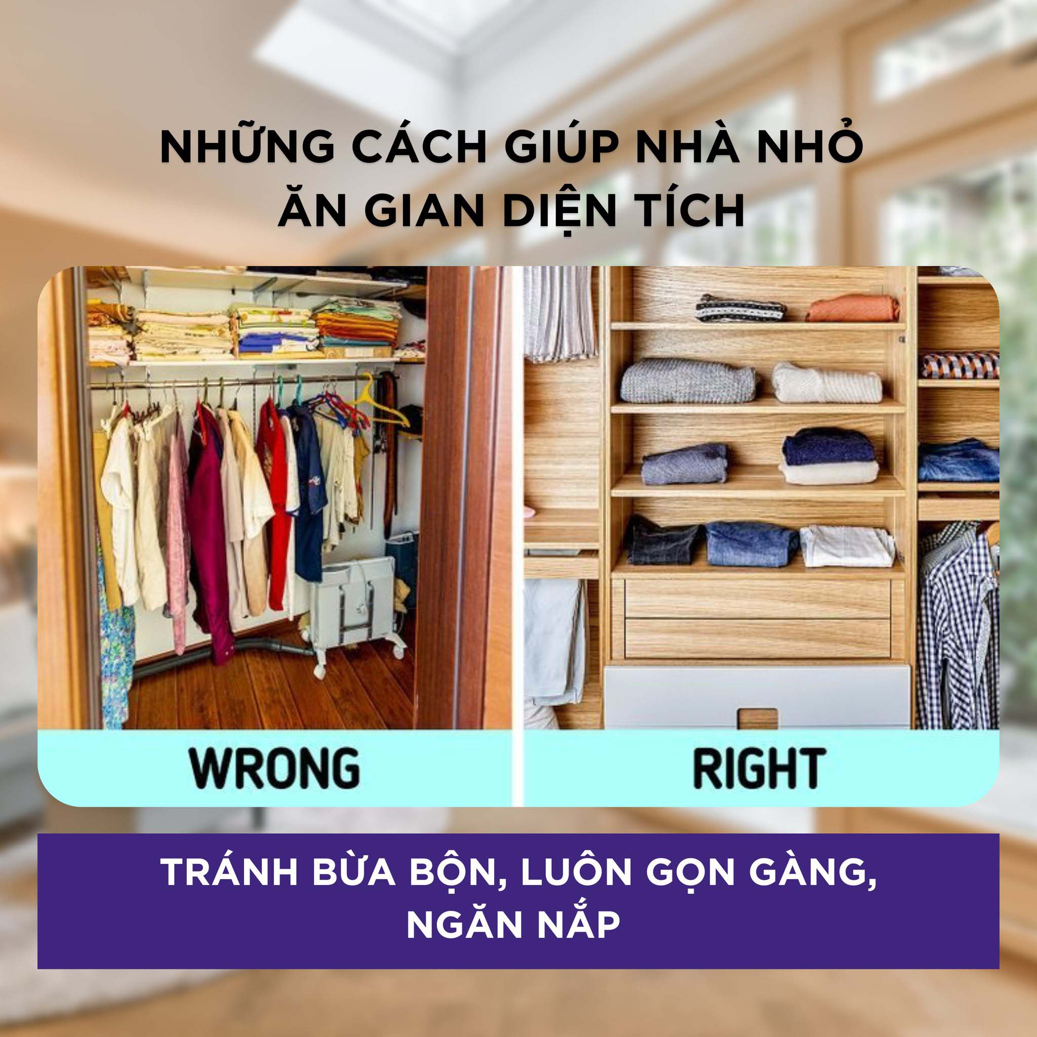 Tránh bừa bộn, luôn gọn gàng, ngăn nắp